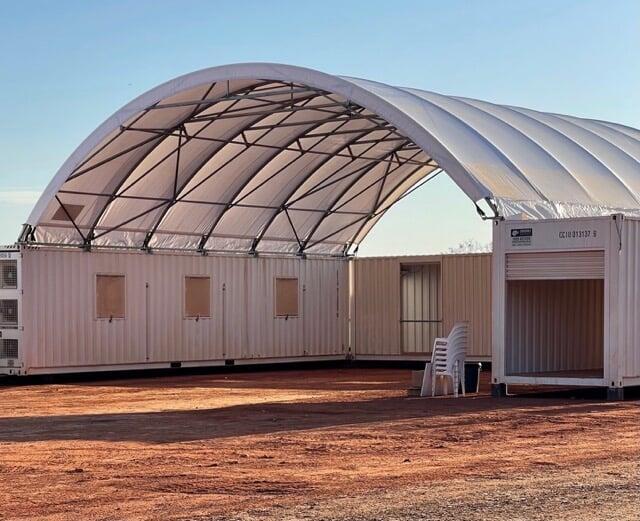 Shipping container accommodation units for remote site camps